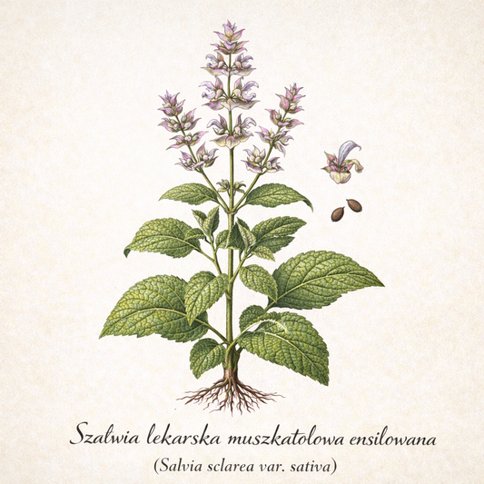 Olejek Szałwia Muszkatołowa -ensilowana -uprawa organiczna